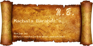 Machala Barabás névjegykártya